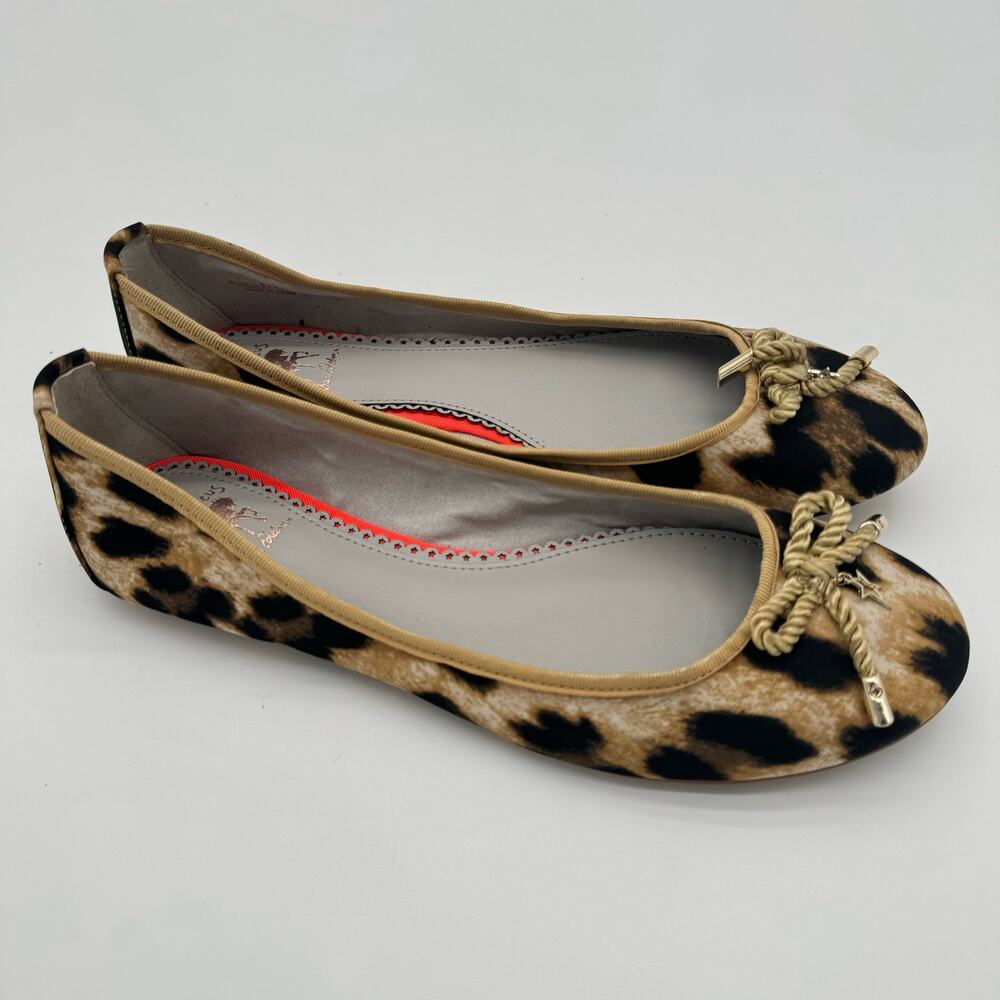 Circus by Sam Edelman Leopard Print Casual Fabric Preppy Flats 8.5
